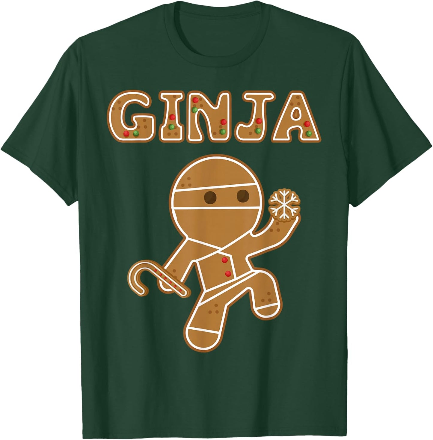 The Ginja | Funny Gingerbread Man Ginger Gift Bake Off T-Shirt - T-Shirt | Forest