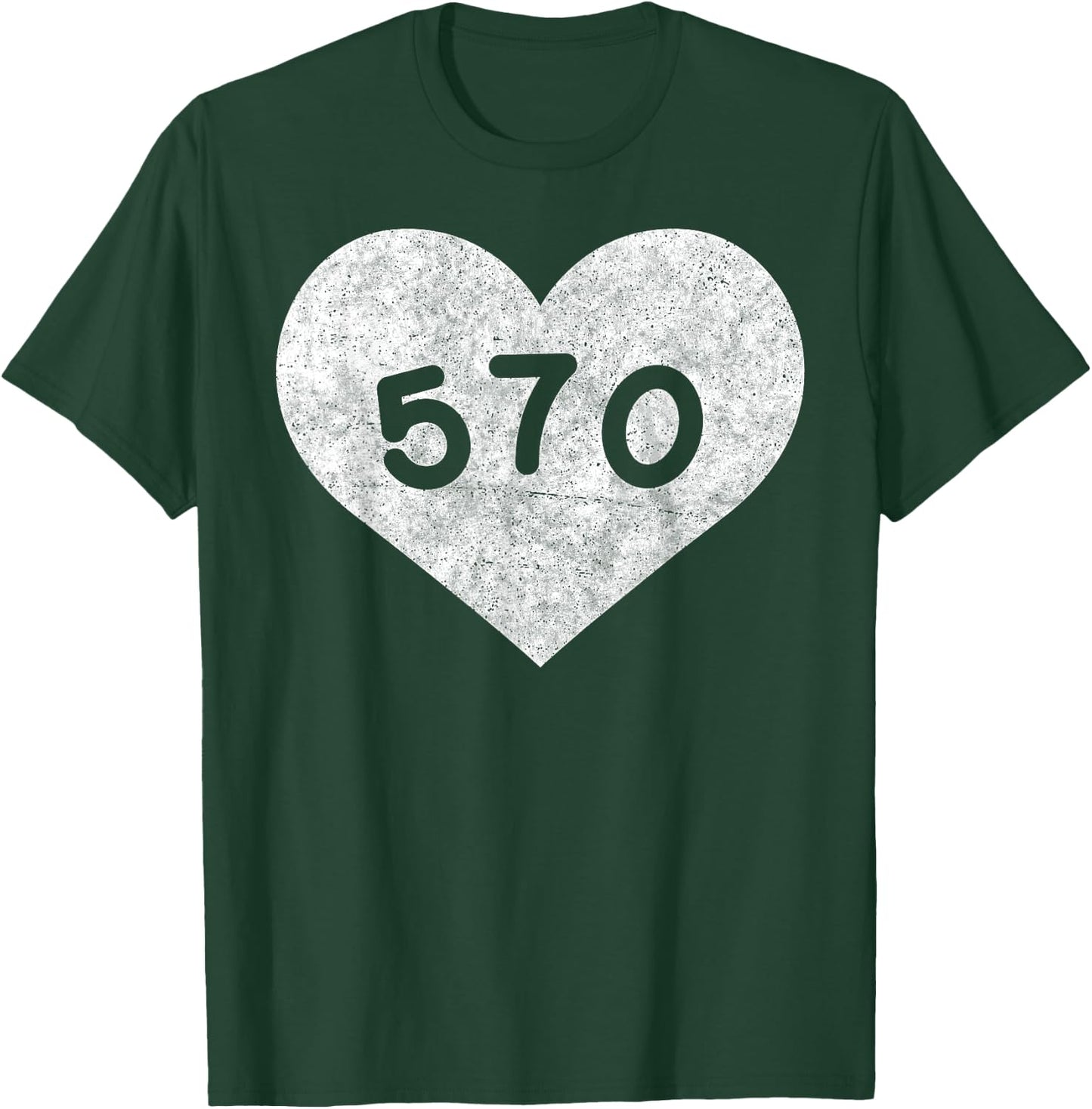 Pennsylvania Area Code 570 Heart Shirt State Gift T-Shirt - T-Shirt | Forest