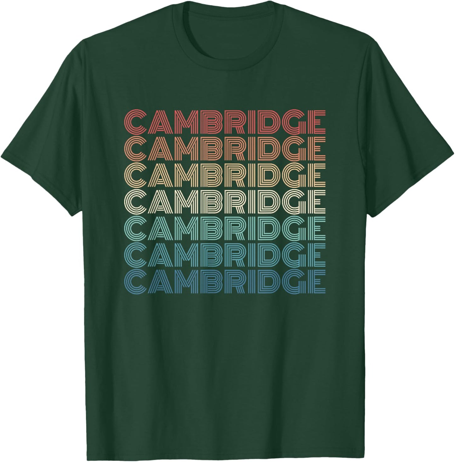 Retro Cambridge England T-Shirt - T-Shirt | Forest