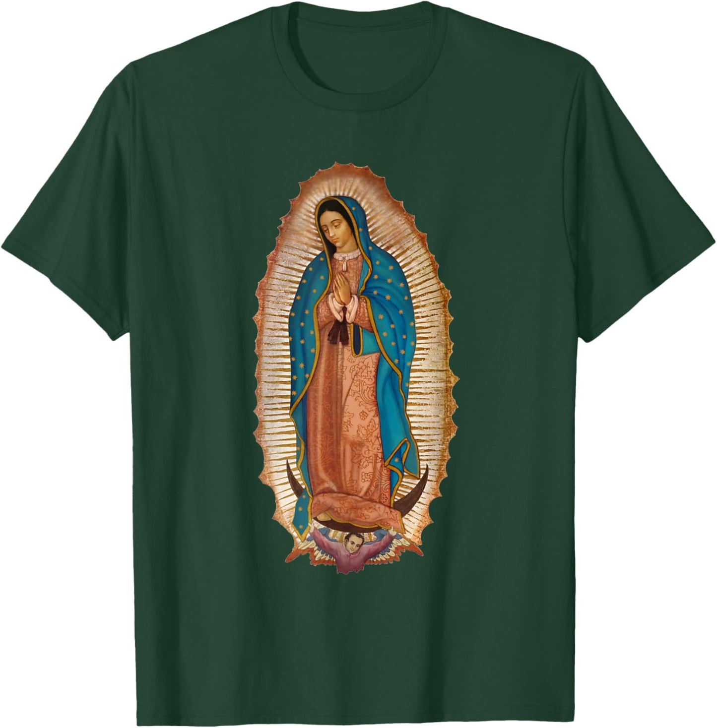 Virgen De Guadalupe Sant Mary Mexico Shirts T-Shirt - T-Shirt | Forest