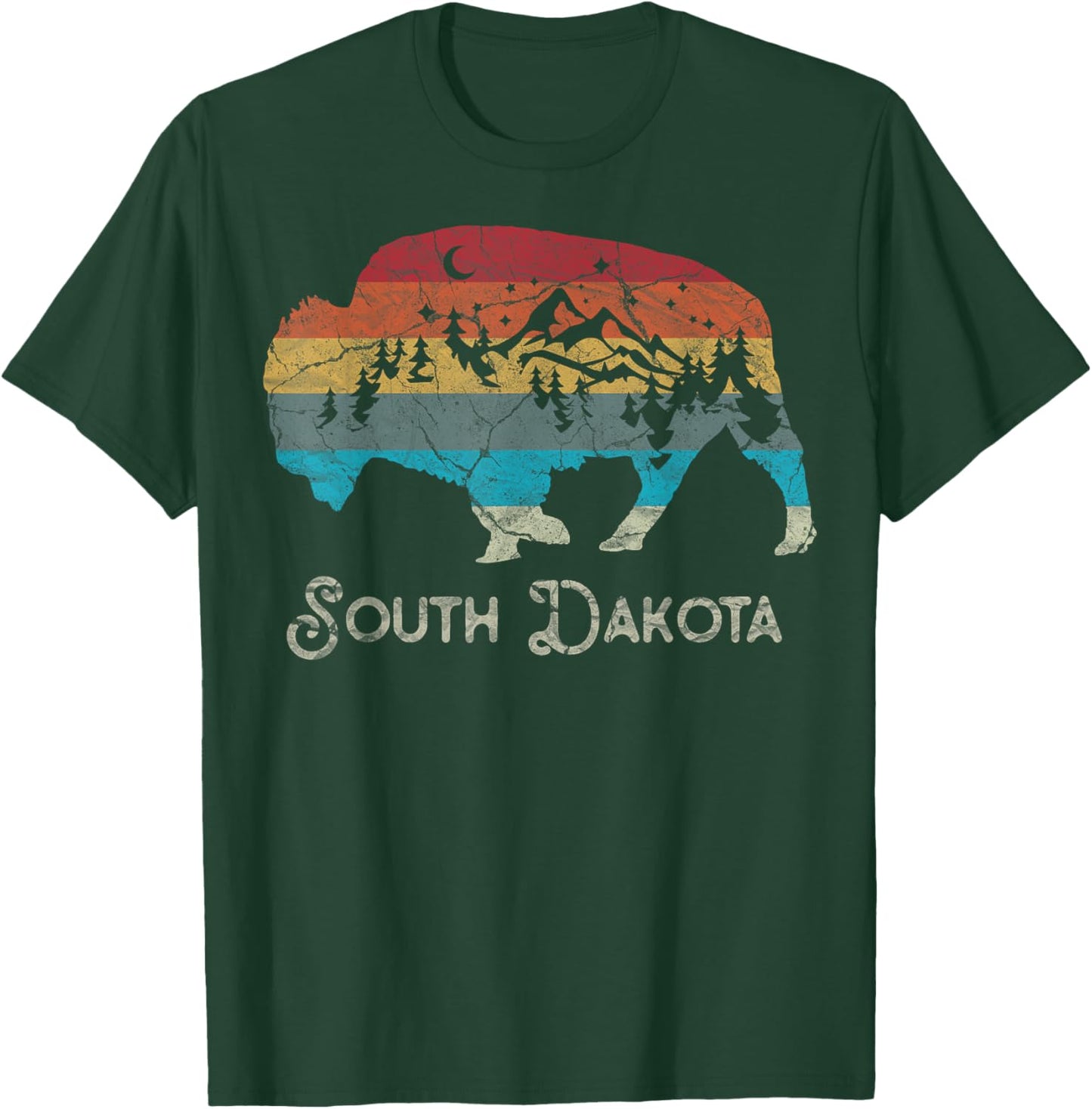 Buffalo South Dakota The Mount Rushmore State National Parks T-Shirt - T-Shirt | Forest