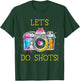 Photographer Let's Do Shots Camera Vintage Photography T-Shirt - T-Shirt | Forest
