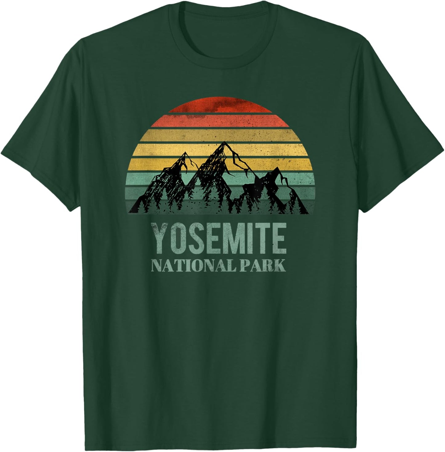 Vintage Yosemite National Park Mountain California T-Shirt - T-Shirt | Forest
