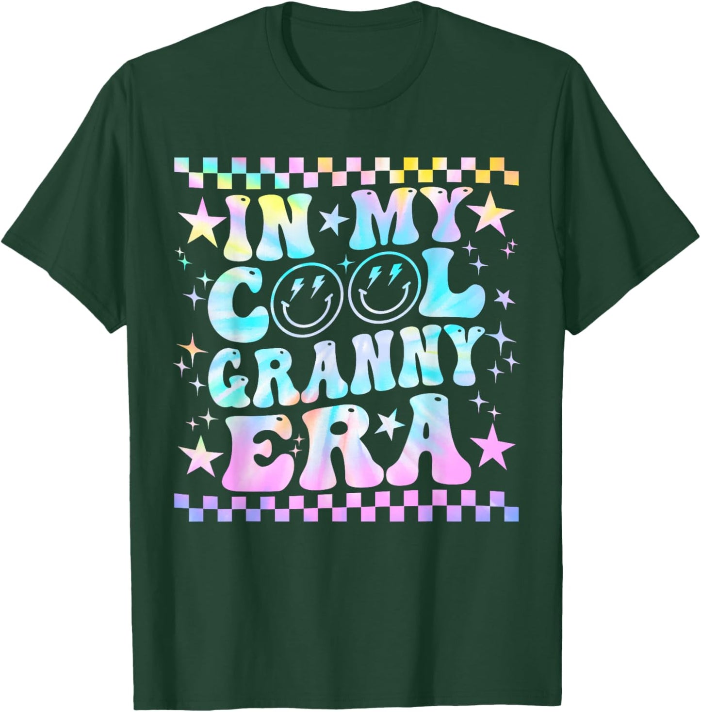 Tie Dye Groovy In My Cool Granny Era Funny Family T-Shirt - T-Shirt | Forest