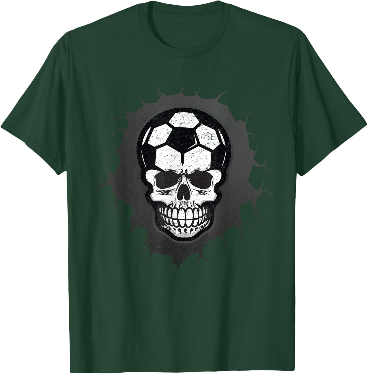 Soccer Skull Halloween, Skeleton Sporty Athlete T-Shirt - T-Shirt | Forest