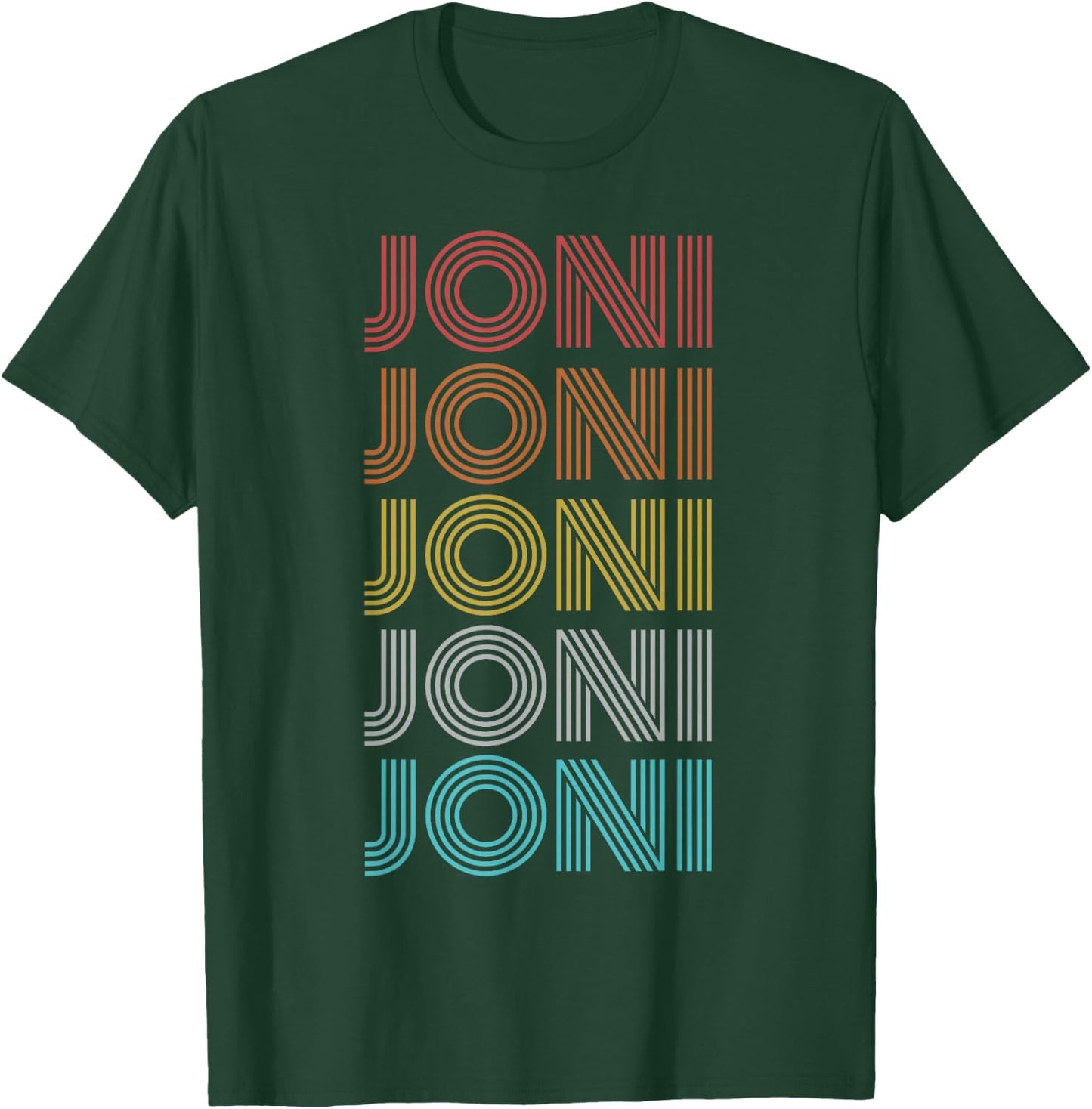 Joni Shirt Vintage Retro Apparel Adults Kids Retro Letter Print Black Small T-Shirt - T-Shirt | Forest