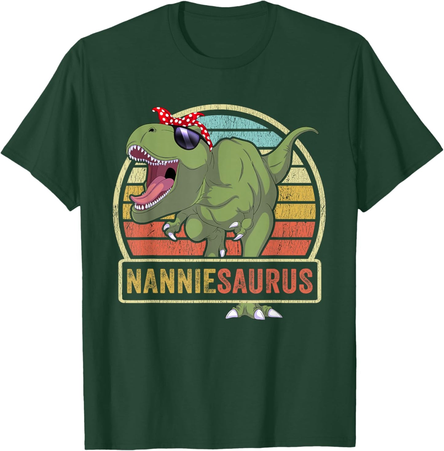 Nanniesaurus Dinosaur Nannie Saurus Family Matching T-Shirt - T-Shirt | Forest