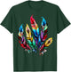 Colorful feathers boho ethnic style Indian bird pattern love T-Shirt - T-Shirt | Forest