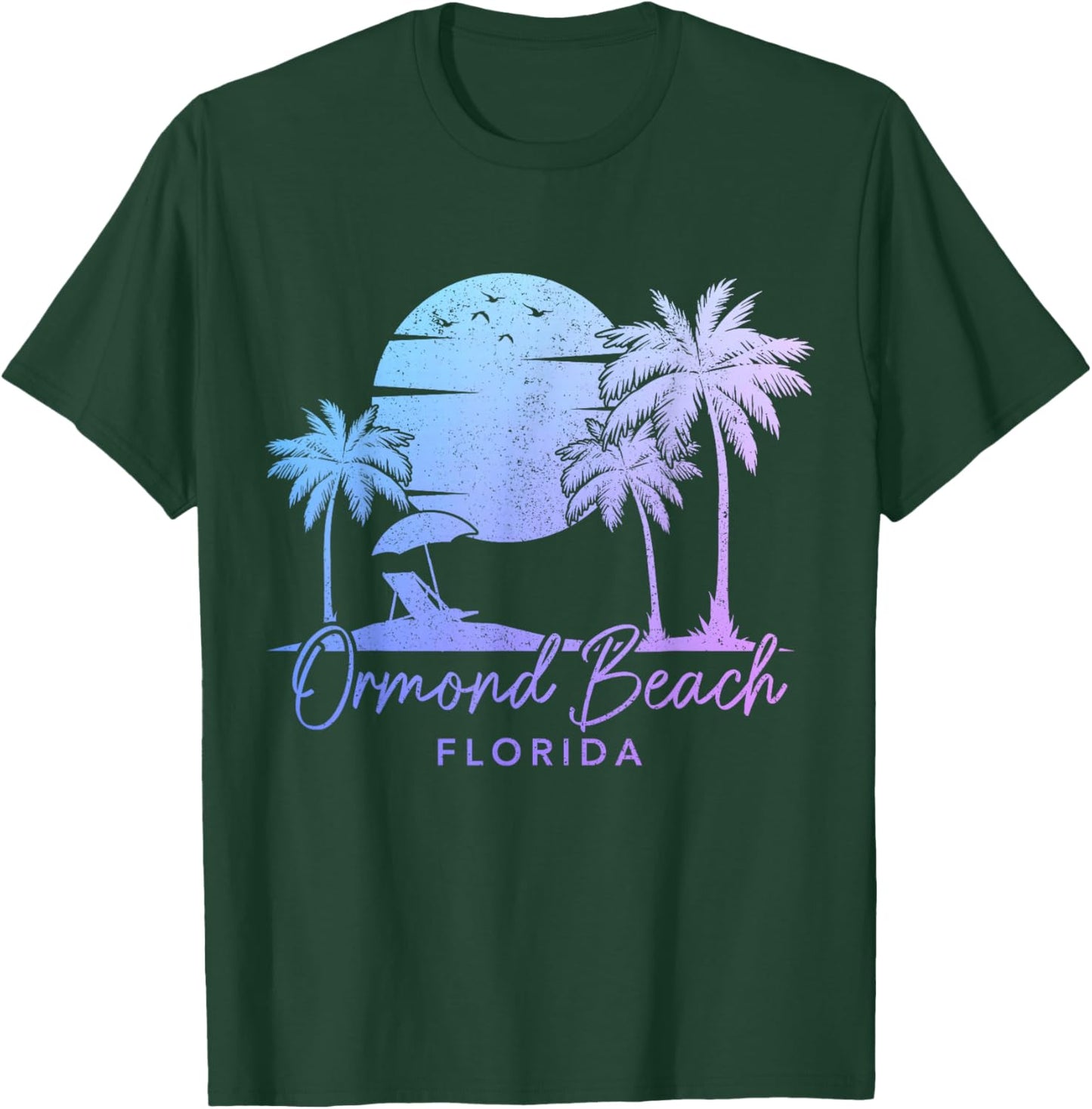 Ormond Beach Florida Souvenir Vintage Surfer T-Shirt - T-Shirt | Forest
