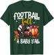 Fall Pregnancy Announcement Football Fall & A Baby Y'all T-Shirt - T-Shirt | Forest