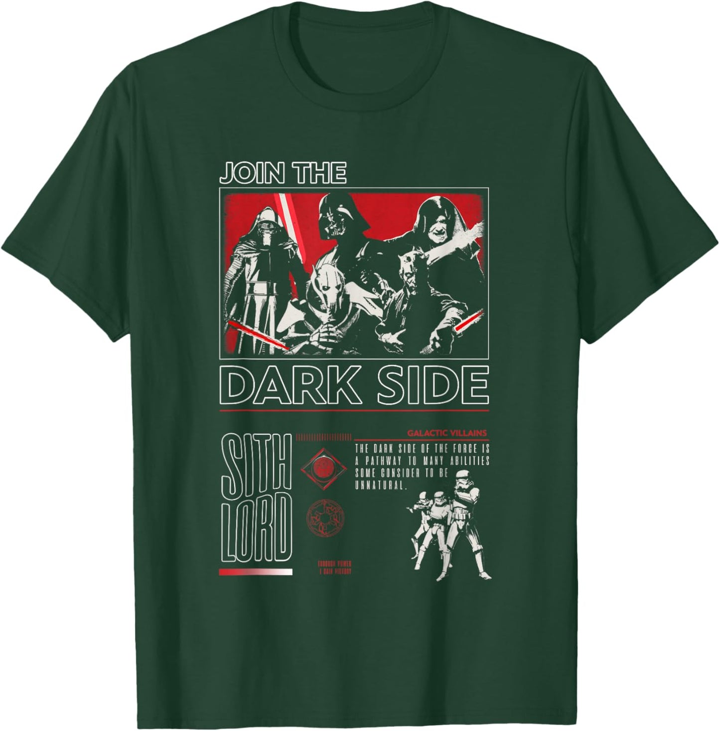 Star Wars Sith Lord Join The Dark Side Group Shot Propaganda T-Shirt - T-Shirt | Forest