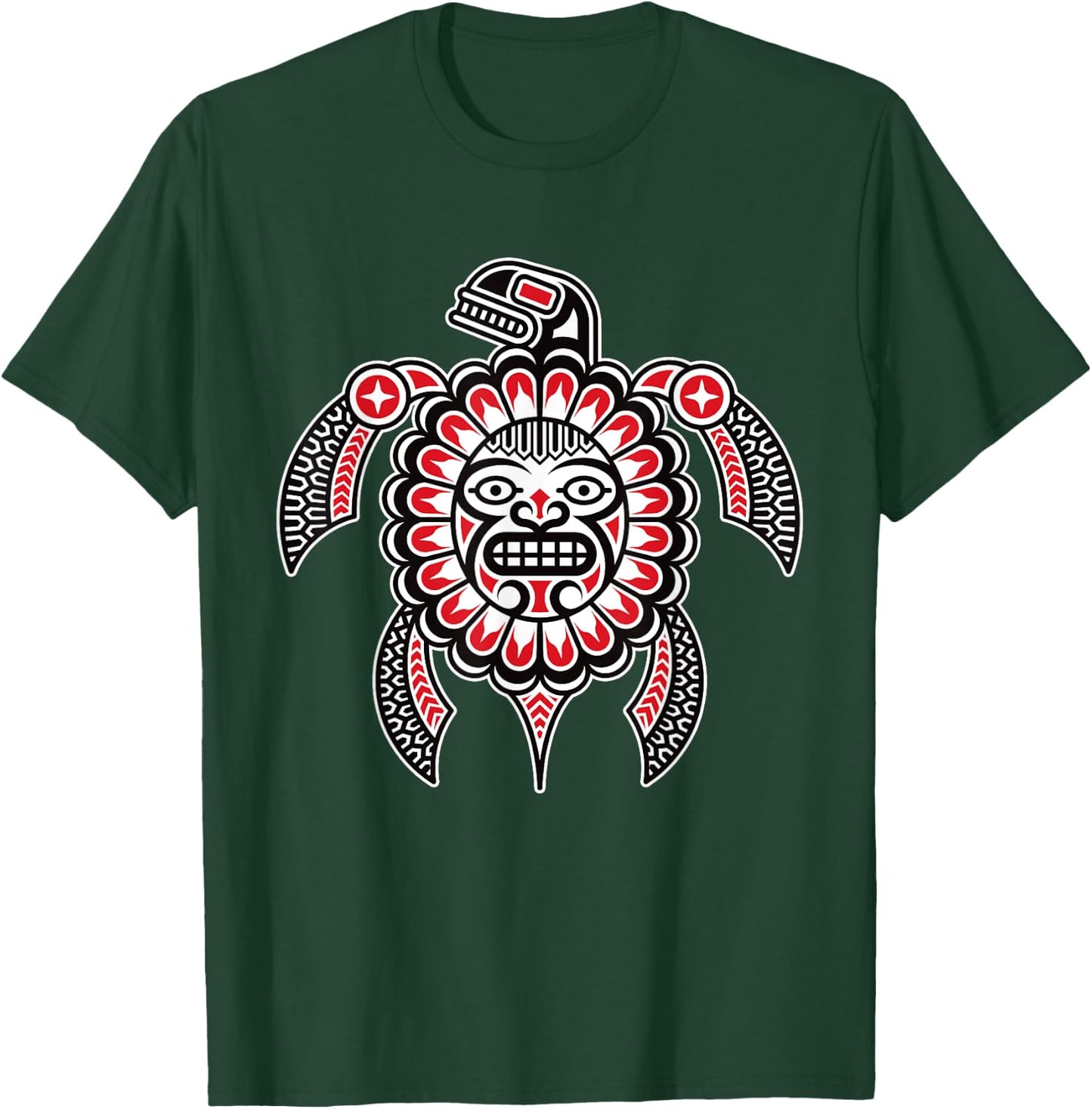 Haida Turtle American Indian Native America Indigenous T-Shirt - T-Shirt | Forest
