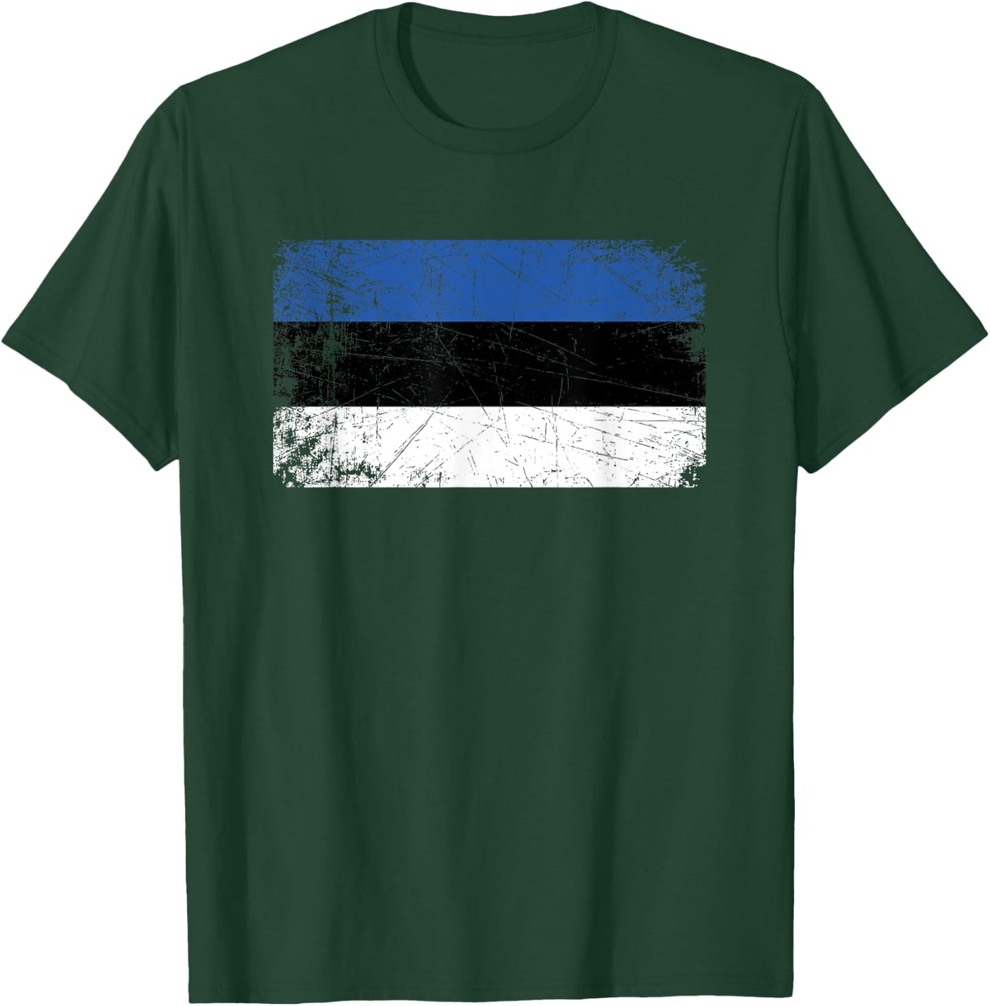Vintage Made In ESTONIA ESTONIAN Flag Gift T-Shirt - T-Shirt | Forest