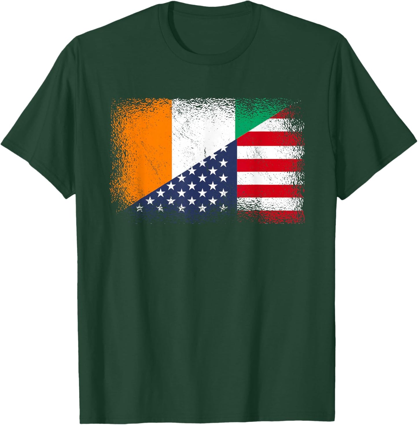 Ivory Coast America Flag Jersey Côte d'Ivoire USA T-Shirt - T-Shirt | Forest