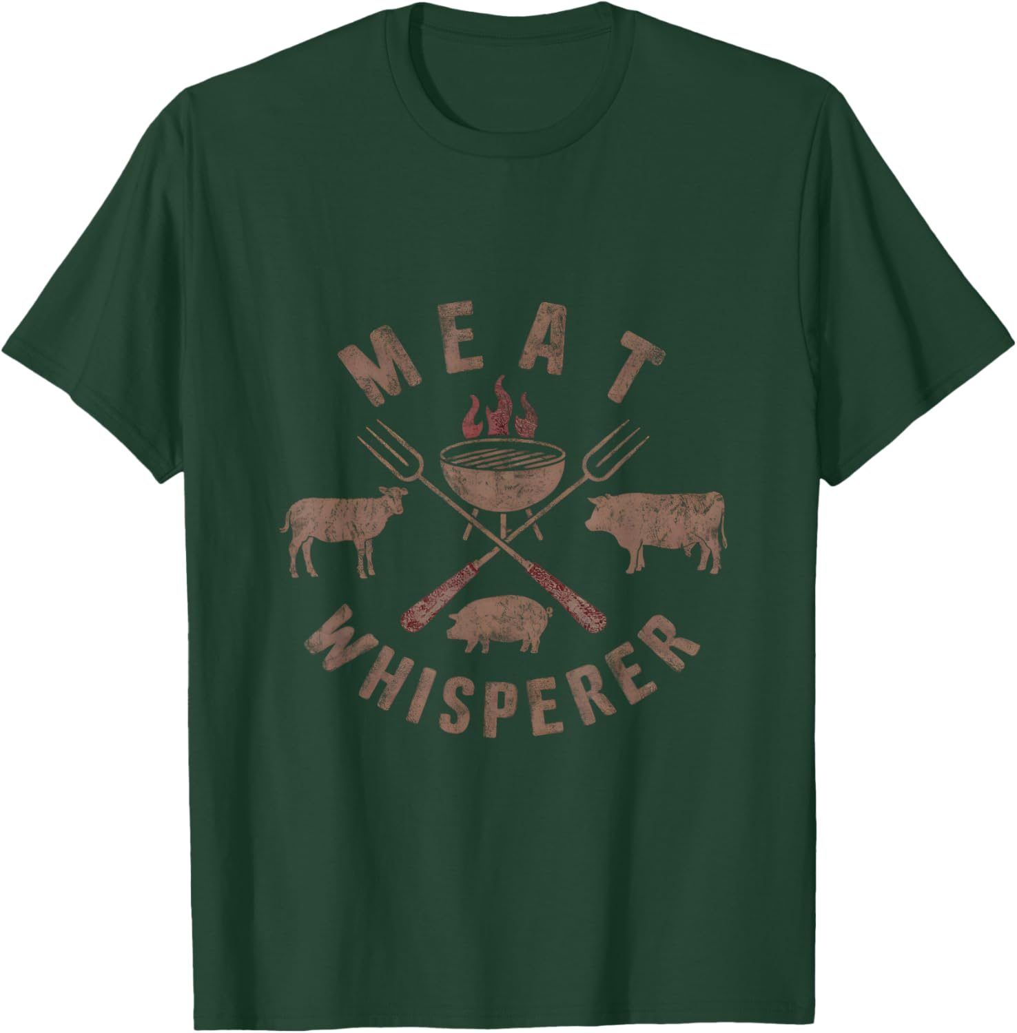 Meat Whisperer BBQ Smokers Cooking Meat T-Shirt - T-Shirt | Forest