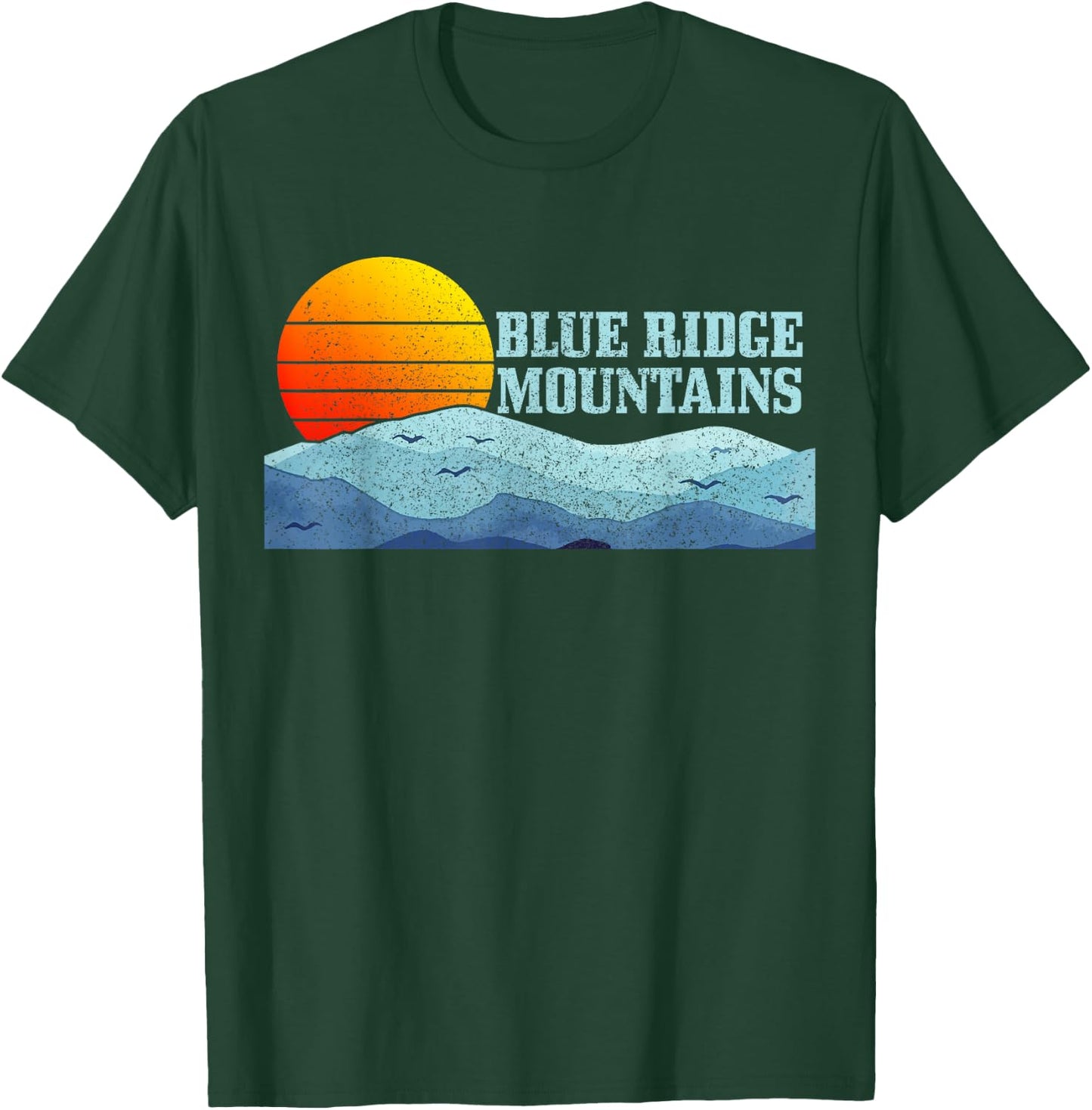 Blue Ridge Mountains Vintage Hiking Camping Gift T-Shirt - T-Shirt | Forest