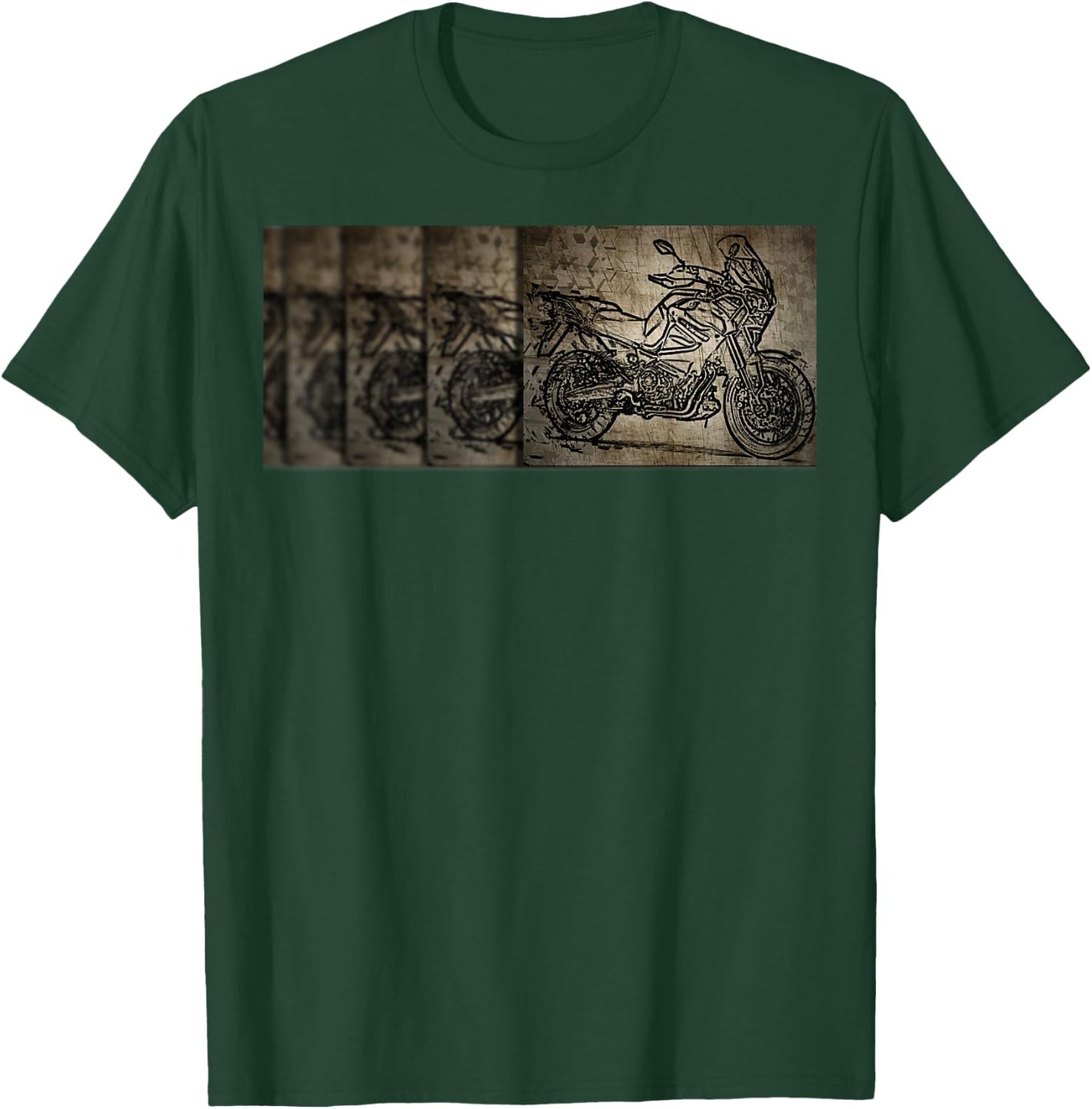 Super Tenere Adventure Vintage Bike Enduro Shirt Motorcycle T-Shirt - T-Shirt | Forest