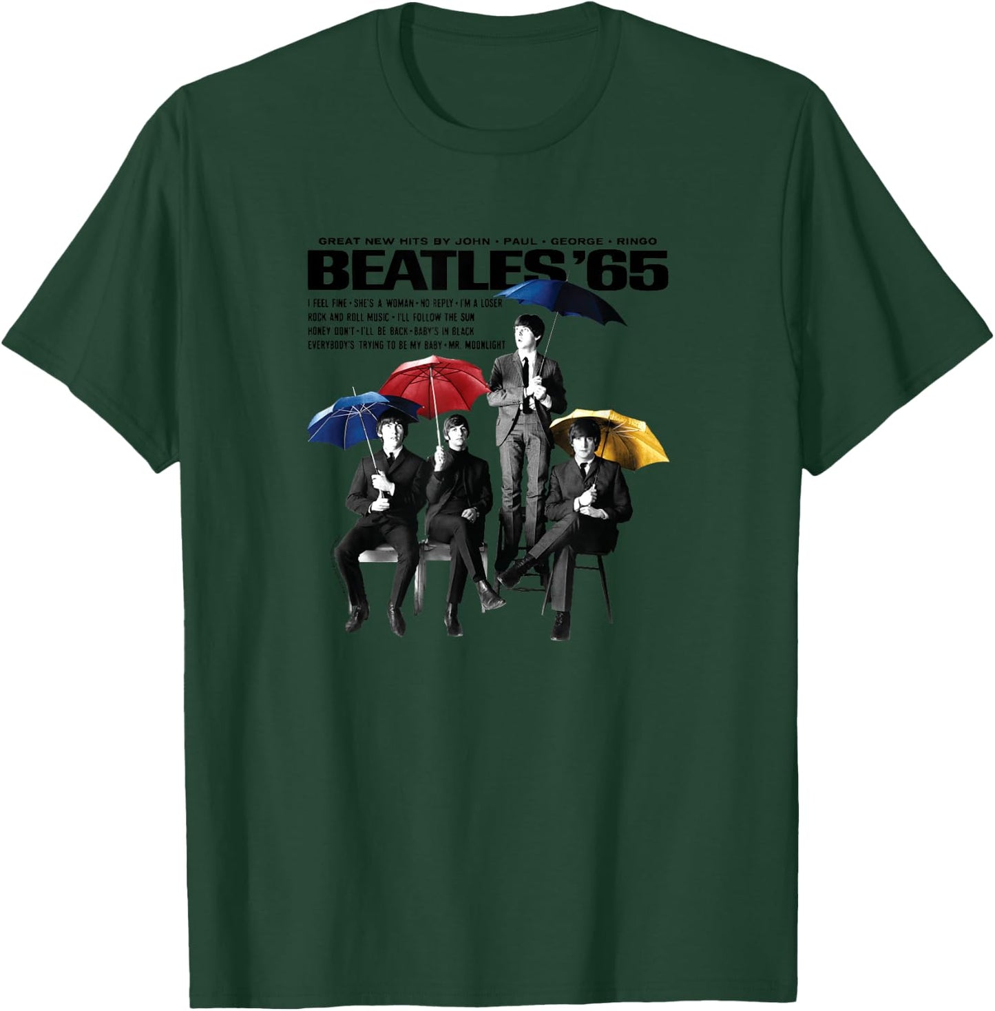 The Beatles - Beatles 65 Umbrellas T-Shirt - T-Shirt | Forest
