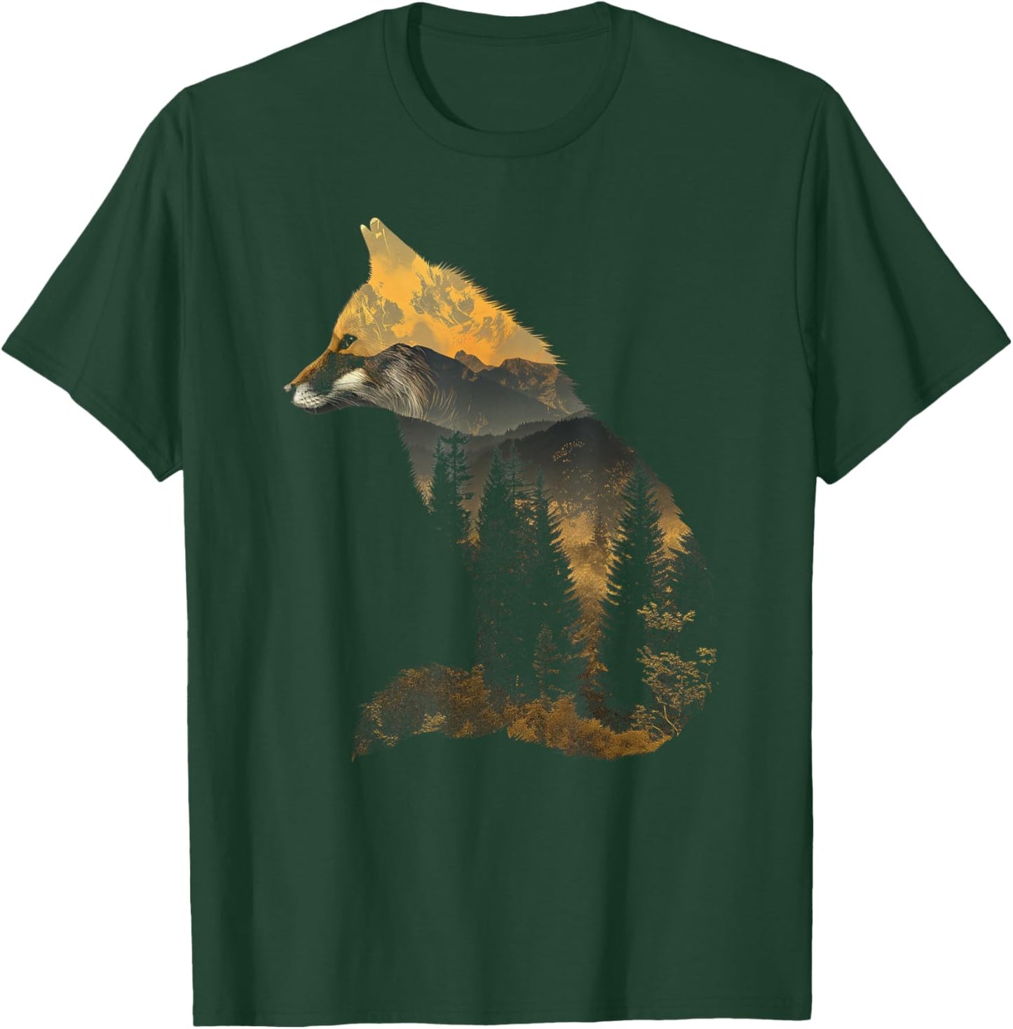 Fox Forest Nature Lover Mountains Hiking Camping Bushcraft T-Shirt - T-Shirt | Forest