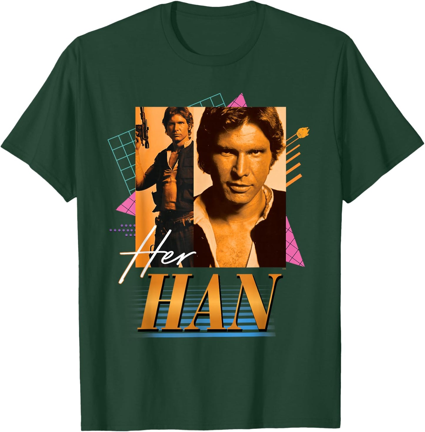 Star Wars Valentine's Day '90s Couples Matching Her Han T-Shirt - T-Shirt | Forest