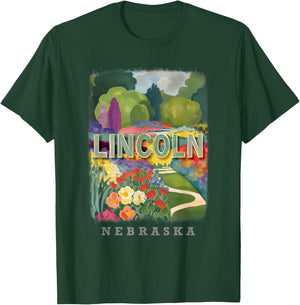 Lincoln Nebraska NE Sunken Gardens Splendor SD693 T-Shirt - T-Shirt | Forest