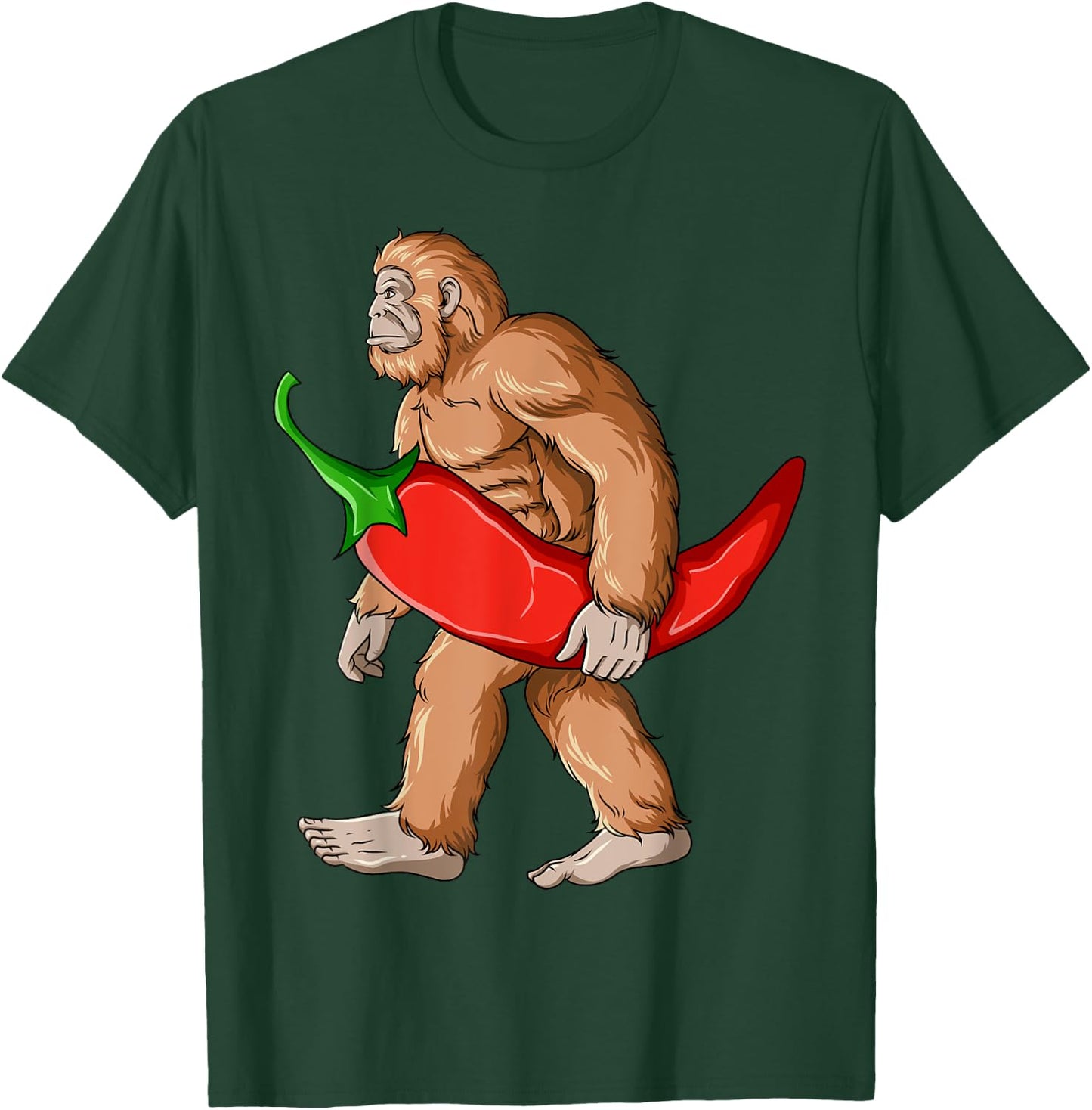 Bigfoot Chili Pepper Sasquatch Mexican Jalapeno T-Shirt - T-Shirt | Forest