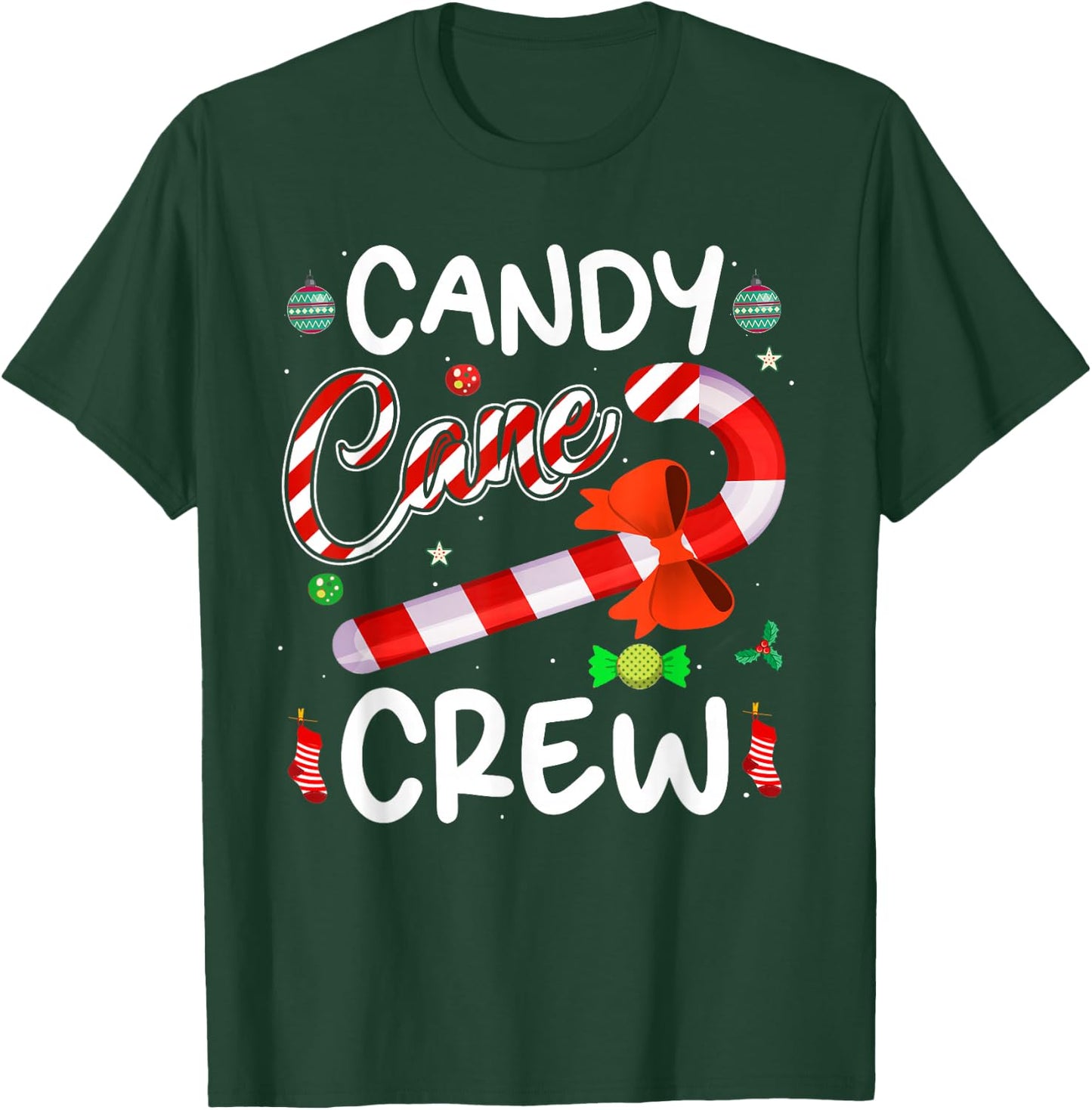 Candy Cane Crew Funny Christmas Candy Lover X-mas Gifts T-Shirt - T-Shirt | Forest