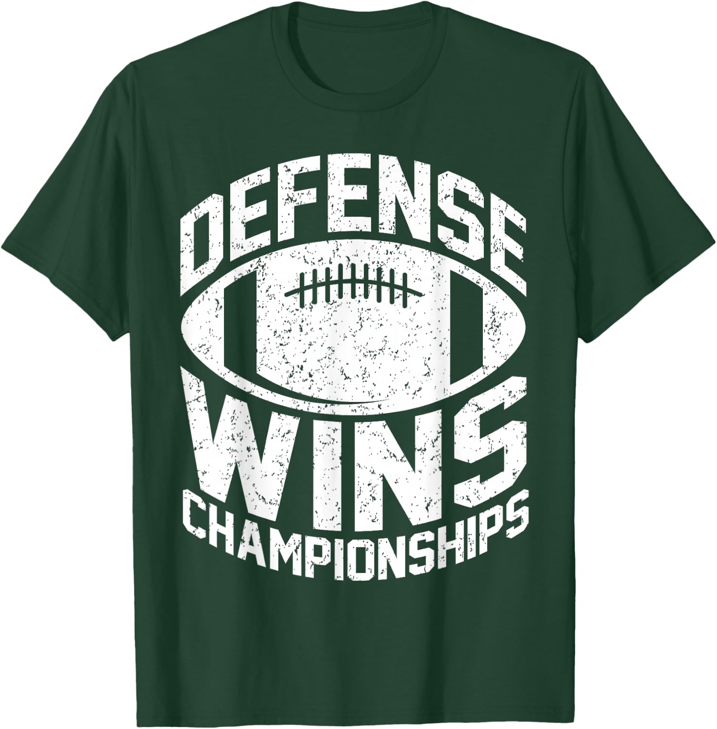 Defense wins Championships | Football Defence Lineman T-Shirt - T-Shirt | Forest