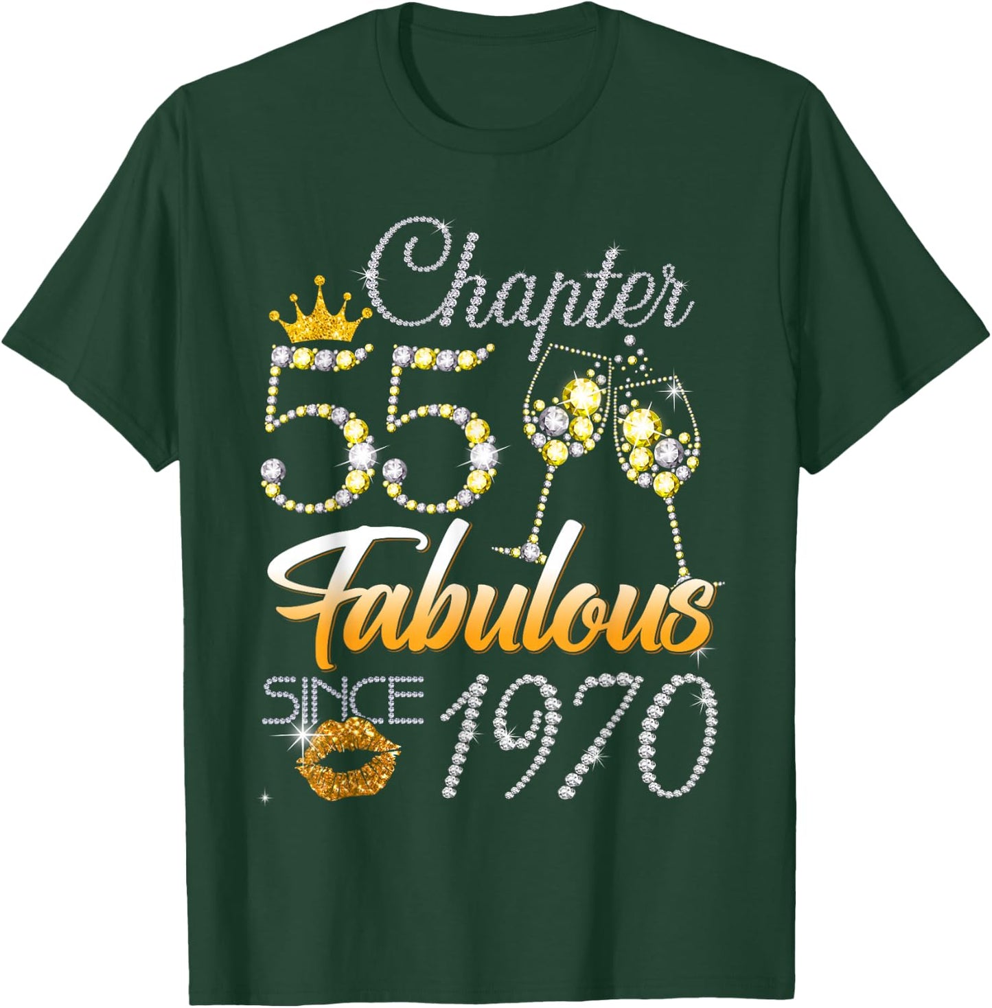 Chapter 55 Fabulous Since 1970 55th Leopard Birthday Queen T-Shirt - T-Shirt | Forest