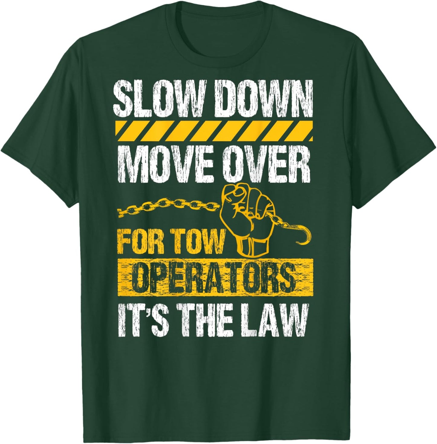 Tow Truck Driver Image On Back Of Shirt T-Shirt - T-Shirt | Forest