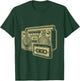 Vintage Boombox Gold Line Art Retro Music Lover T-Shirt - T-Shirt | Forest