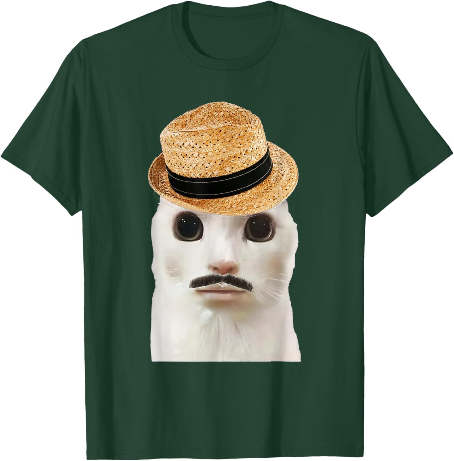 Goofy Ahh Cat Meme Dank Cursed Weirdcore Cringey Banana Cat , Black, S T-Shirt - T-Shirt | Forest