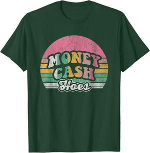Money Cash Hoes Vintage Sunset Graphic T-Shirt - T-Shirt | Forest