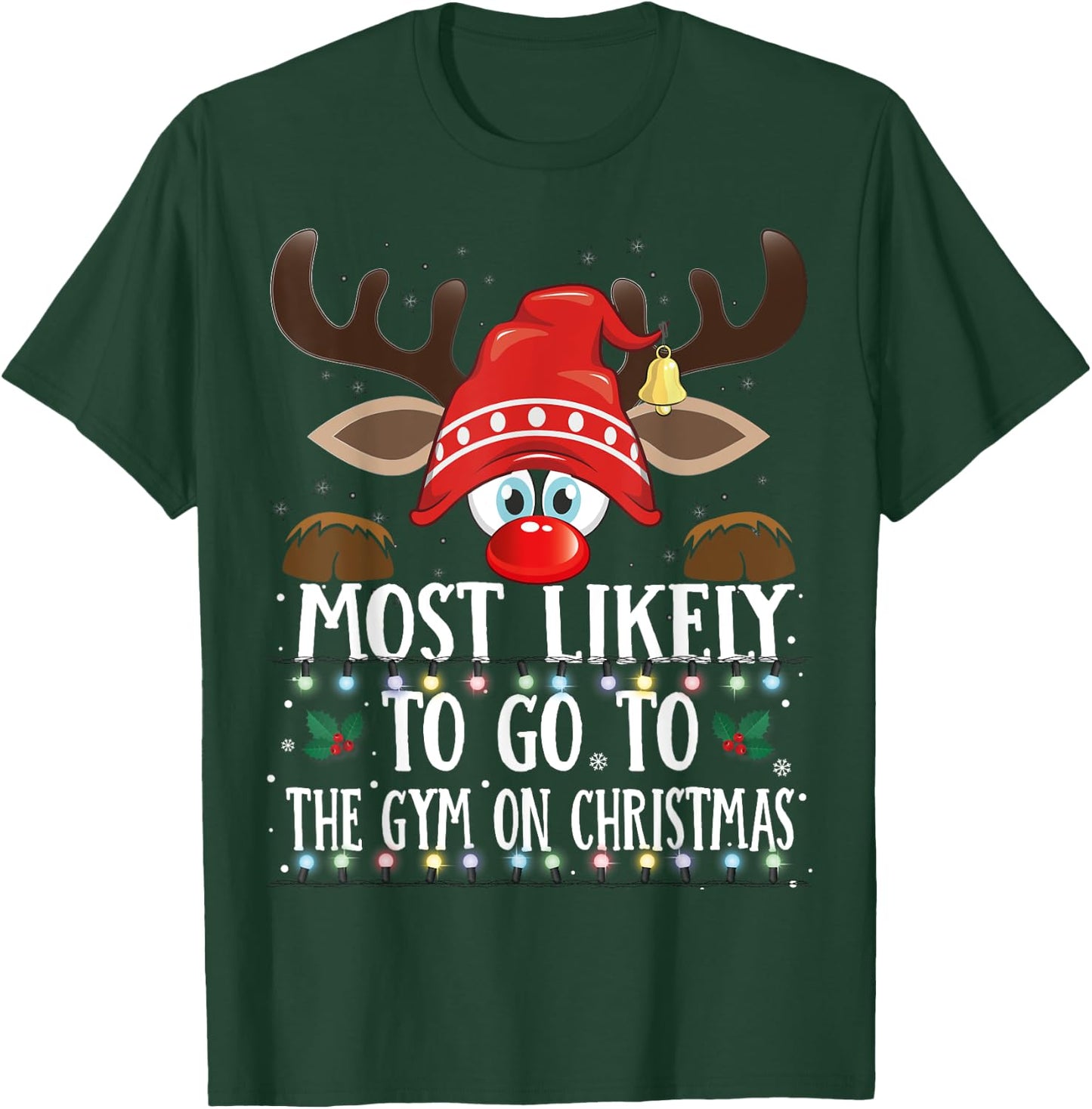 Christmas Matching Most Likely To Go To The Gym PJS T-Shirt - T-Shirt | Forest