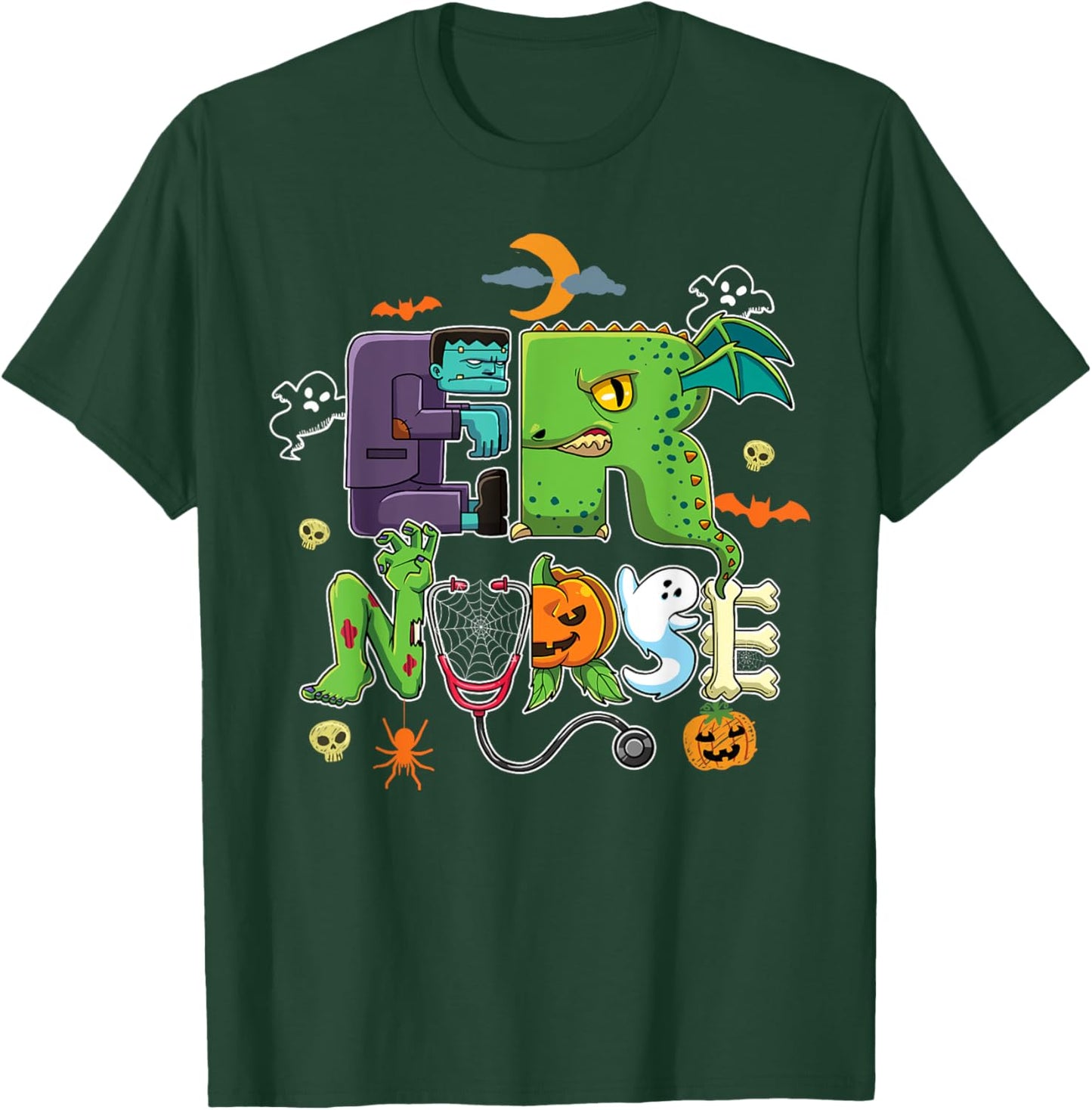 Halloween ER Nurse Emergency Room Department Spooky Costume T-Shirt - T-Shirt | Forest