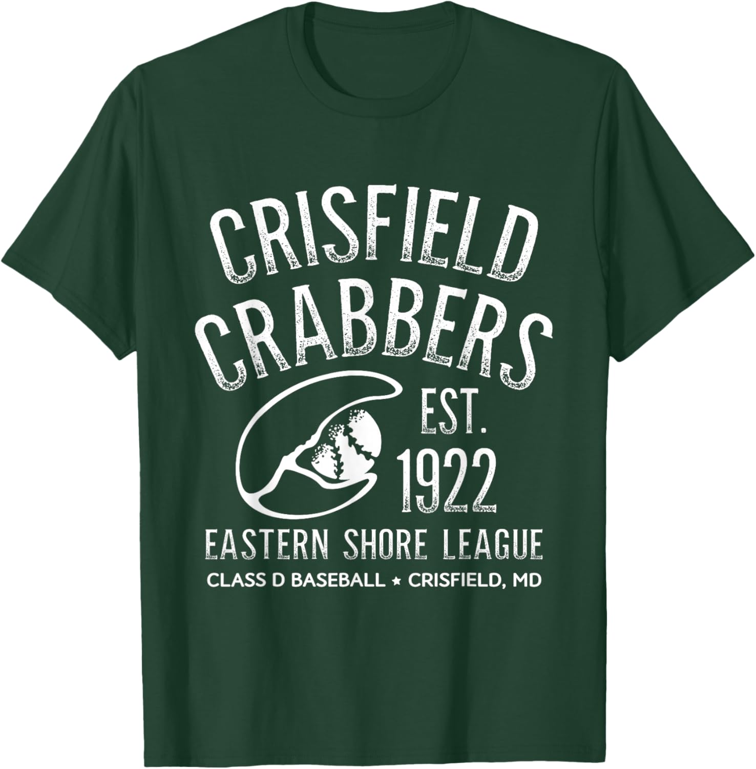 Crisfield Crabbers Maryland Vintage Defunct Baseball T-Shirt - T-Shirt | Forest