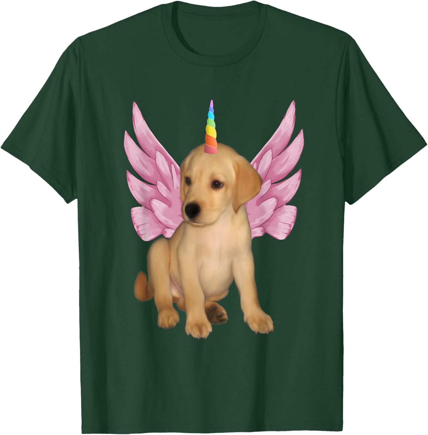 Cute Unicorn Pegasus Unipeg Puppy T-Shirt - T-Shirt | Forest