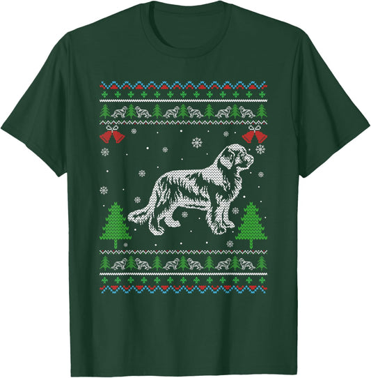 Ugly Xmas Design Newfoundland Dog Ugly Christmas Sweater Women Kids T-Shirt - T-Shirt | Forest