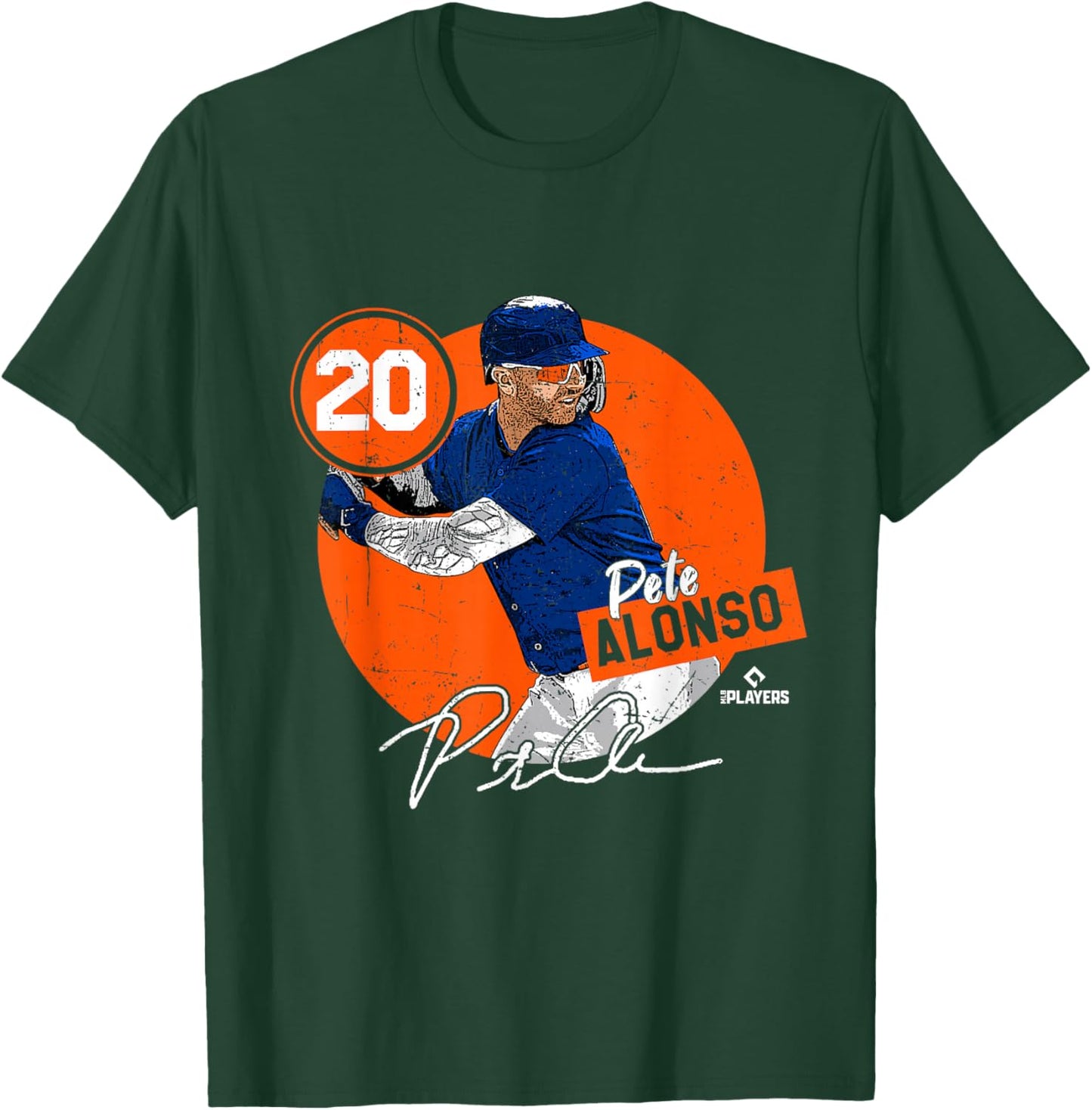 Pete Alonso | New York Baseball MLB Player | MLBPALO3002-S T-Shirt - T-Shirt | Forest