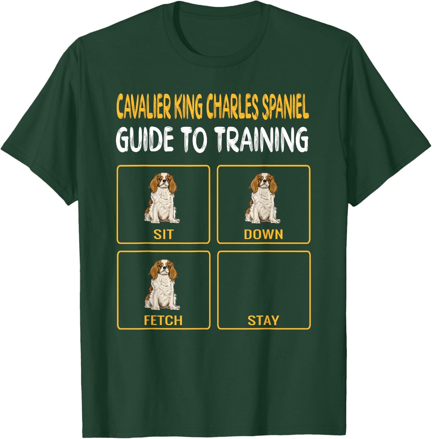 Cavalier King Charles Spaniel Guide to Training Dog Trainer T-Shirt - T-Shirt | Forest