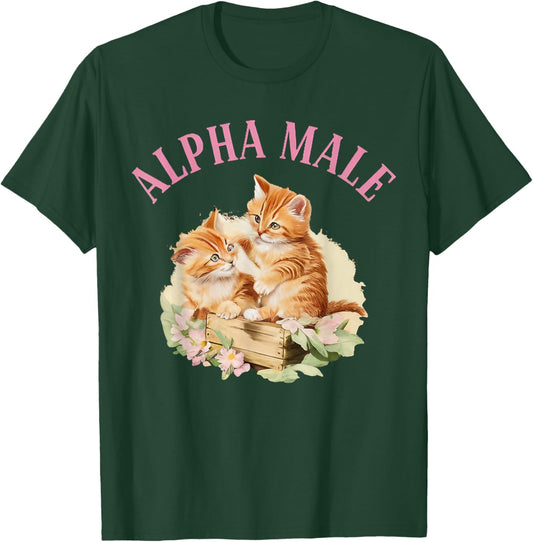 Alpha Male Cute Cat Funny Oddly Specific Dank Meme T-Shirt - T-Shirt | Forest