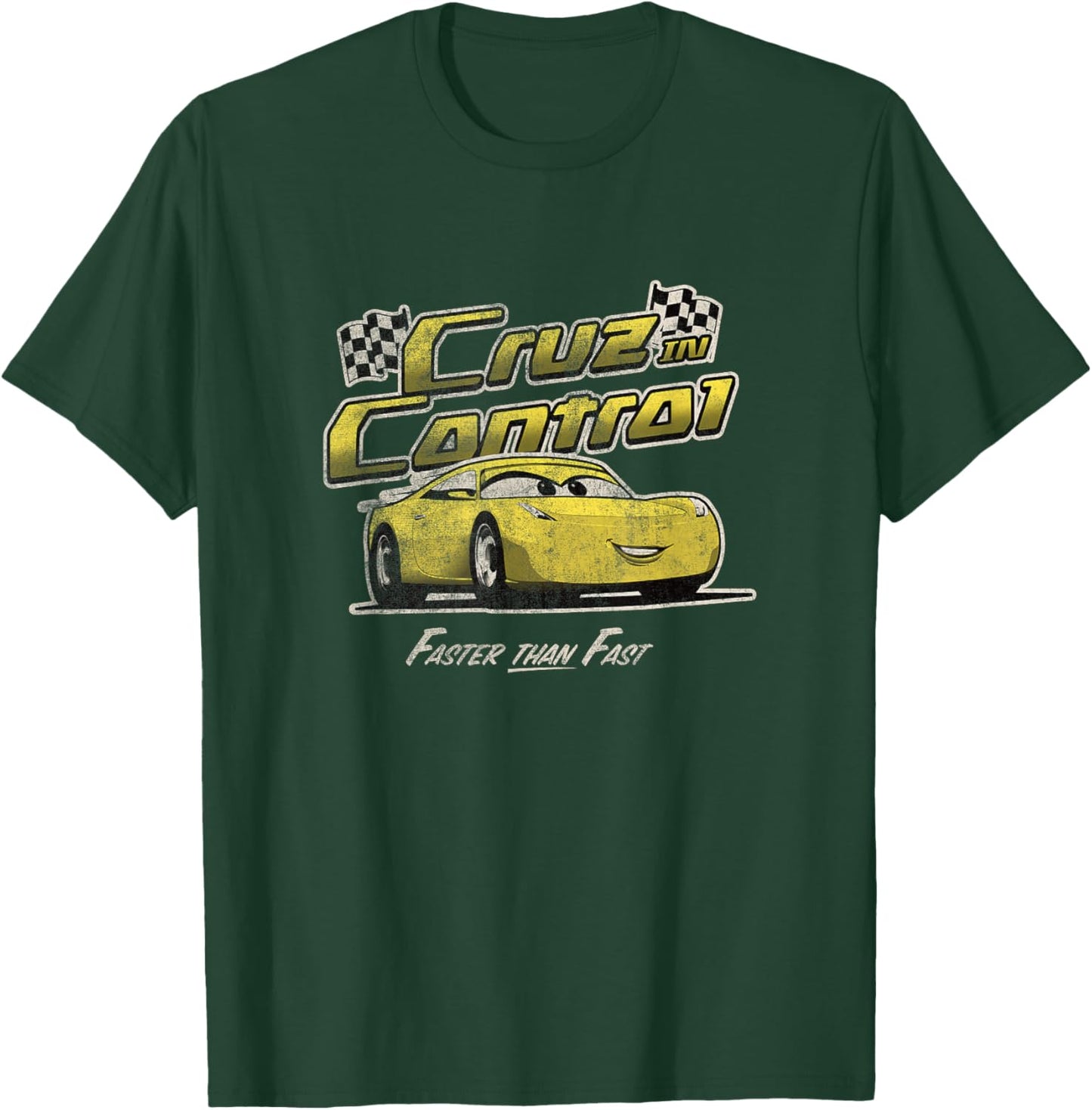 Disney Pixar Cars 3 Cruz In Control Faster Than Fast Vintage T-Shirt - T-Shirt | Forest