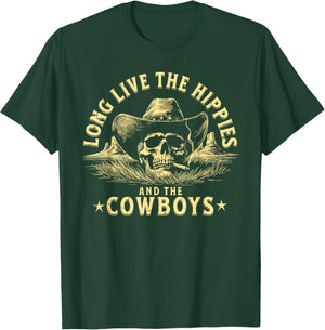 Long Live The Hippies And The Cowboys Country T-Shirt - T-Shirt | Forest