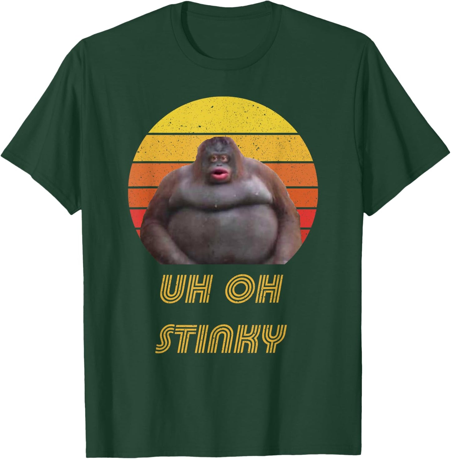 Uh Oh Stinky Poop Vintage Retro Dank Memes Le Monke T-Shirt - T-Shirt | Forest