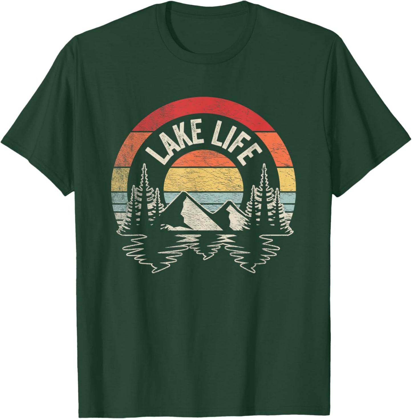 Vintage Lake life Shirt Wildlife Vacation Camper Love Lake T-Shirt - T-Shirt | Forest