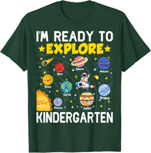 I'm Ready To Explore Kindergarten Space Lover Back To School T-Shirt - T-Shirt | Forest