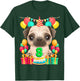 Pug 8th Birthday Gifts 8 Year Old Pug Lover Bday Presents T-Shirt - T-Shirt | Forest