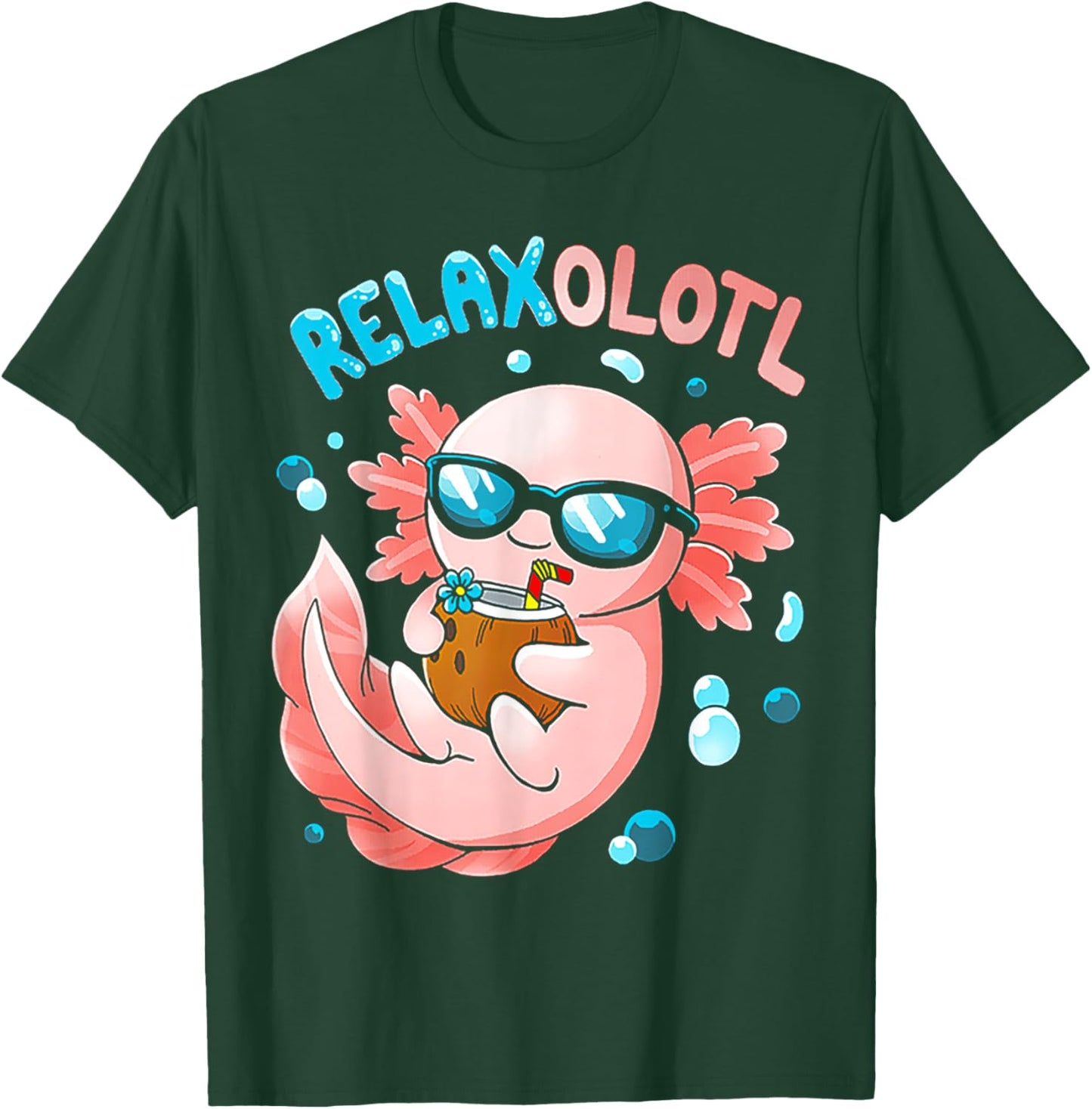 Relaxolotl Funny Axolotl Relax T-Shirt - T-Shirt | Forest