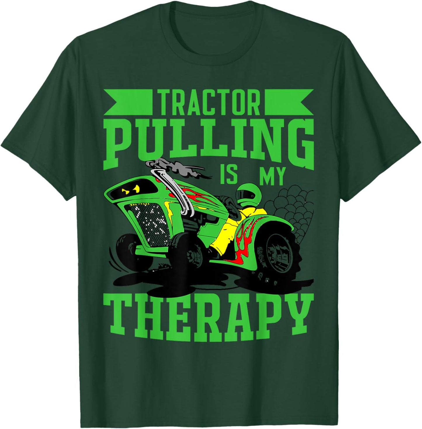Tractor Towing Full Pull - Men's Black Small Classic Fit Short Sleeve Tractor Pulling Motorsport T-Shirt - T-Shirt | Forest