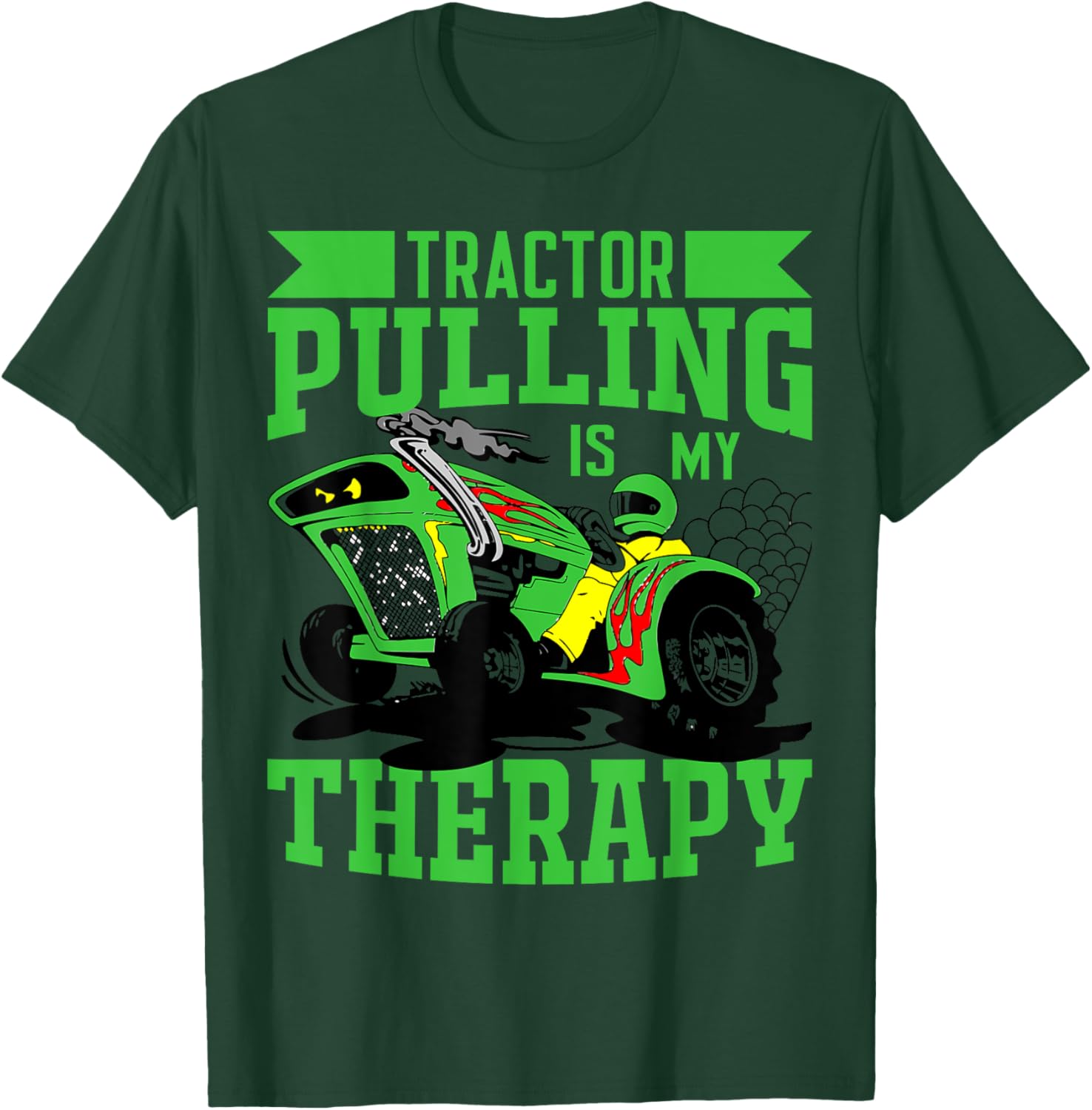 Tractor Towing Full Pull - Men's Black Small Classic Fit Short Sleeve Tractor Pulling Motorsport T-Shirt - T-Shirt | Forest